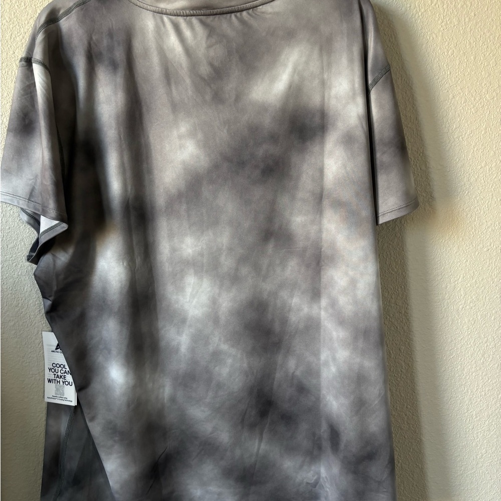 Arctic Cool Gray/White Tie-Dye V-Neck T-Shirt - Picture 2 of 6